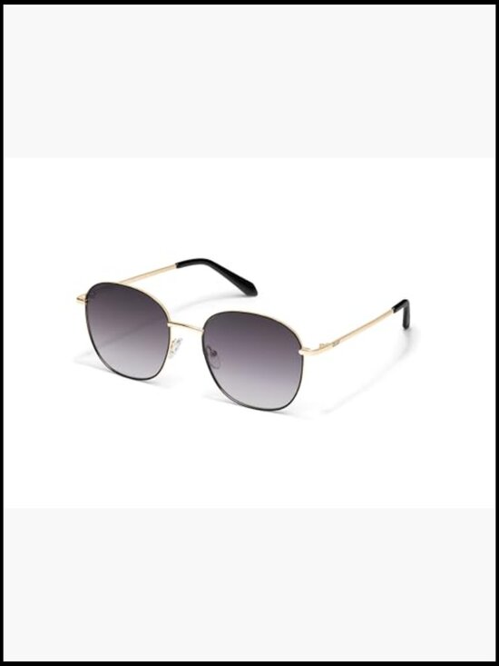 Oversized Round Metal Sunglasses with UV Protection